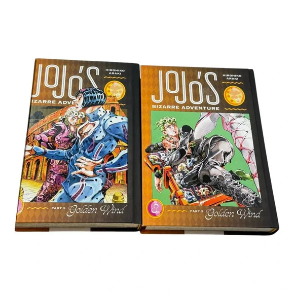 JoJos Bizarre Adventure Golden Wind Manga Book Lot 2 Vol 7 & 8 Deluxe Ed UK  HC - Picture 1 of 9